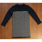 Robe droite rayures blanches manches longues