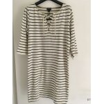 Robe Écru rayé noir cyrillus taille l Robe Écru rayé noir cyrillus taille l