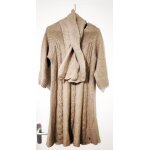 Robe �l�gante 10% angora avec �charpe - beige - t. 36 - 38
