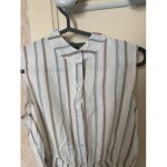 Robe d?�t� neuve blanche ray�e