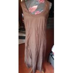 Robe t longue coton marron taille 40