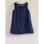 Robe fille 3 ans 96 cm lh by la halle bleu marine c�r�monie fermeture �clair dos