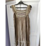 Robe fille t kaki plastron smock