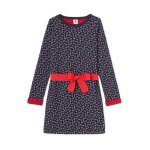 Robe fille en tubique imprimé (petit bateau) Robe fille en tubique imprimé (petit bateau)