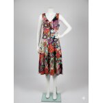 Robe fluide imprim�e color�e taille 38 armand thiery affinit�s