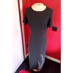 Robe fluide longue doublée fendue sur un coté Robe fluide longue doublée fendue sur un coté