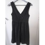 Robe fluide noir argent  dcollets v devant & dos 34