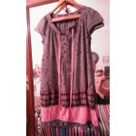 Robe grise / colore haut boutonn 38 m cop copine.