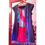 Robe grise motifs colors 42 xl desigual.