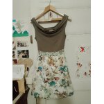 Robe grise / multicolore 38 m promod.