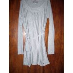 Robe grise ray�e blanc marque bananamoon taille 3 (40)