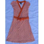Robe h&m , orange et blanche , manches courtes , forme porte - feuille, taille 36 Robe h&m , orange et blanche , manches courtes , forme porte - feuille, taille 36