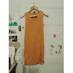 Robe jaune col dentelle 36 s cama�eu.