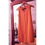 Robe jaune col dentelle 38 m camaeu.