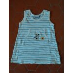 Robe jersey coton ray� bleu et blanc disney