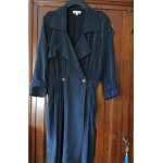 Robe lacoste 100% soie noire double. t36