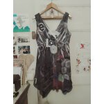 Robe lgre grise motifs colors 42 xl desigual.