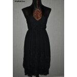 Robe longue empire - noire effet mousseline strass - h&m - t. 40 - neuve