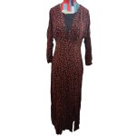 Robe longue imprime fleurie taille l