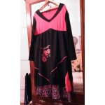 Robe longue noire rose 50 la redoute cration.