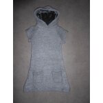 Robe manches courtes  capuche en laine grise zara - taille l