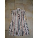 Robe manches courtes crue raye rose bleue taille m marque camaeu