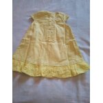 Robe manches courtes tissu jaune cocoon 3 mois boutons dos