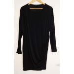 Robe mi longue drapee fluide noire. morgan. polyester. elasthanne. taille l / 40 / 42 Robe mi longue drapee fluide noire. morgan. polyester. elasthanne. taille l / 40 / 42