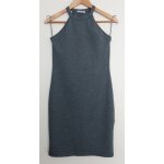 Robe mi longue gris anthracite sans manche. zara trafaluc. taille 38