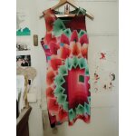 Robe multicolore haut translucide 38 m desigual.