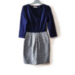 Robe naf naf taille 34 tons bleu marine et blanc tbe