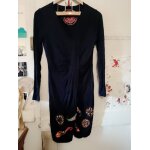 Robe noire bas motifs multicolores 36 s desigual.