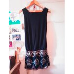 Robe noire bas perles colores 38 m morgan.