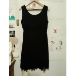 Robe noire bas et taille dentelle 38 m tissaia.