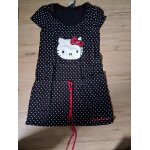 Robe noire et blanche � petits pois hello kitty manga japon cosplay / nuisette pyjama nuit night wear ...