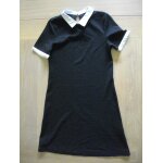 Robe noire À col blanc et manches courtes - jennyfer - xs Robe noire À col blanc et manches courtes - jennyfer - xs