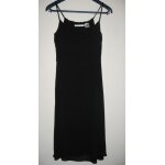 Robe noire en crêpe de soie doublée fines bretelles taille 34 Robe noire en crêpe de soie doublée fines bretelles taille 34