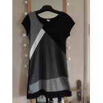 Robe noire et grise en coton