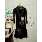 Robe noire motifs colors 36 s desigual.