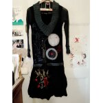 Robe noire motifs color�s 38 m desigual.