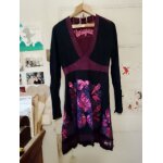 Robe noire motifs colors 40 l desigual.