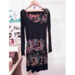 Robe noire motifs colors 42 xl desigual.