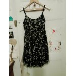 Robe noire motifs gris 38 m molly bracken.