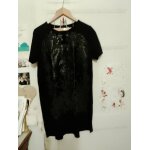 Robe noire motifs gris 40 l zara.