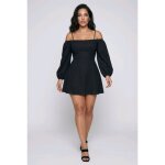 Robe noire na - kd femme � neuve avec �tiquette � taille xs � �paules d�nud�es