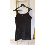 Robe noire salopette en velours naf naf 38 Robe noire salopette en velours naf naf 38