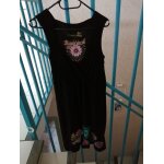 Robe noire sans manche en petit lainage dsigual taille 36
