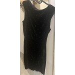 Robe noire velours zara - strass lgants