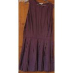 Robe patineuse prune / bordeaux - sans manches - �vas�e - taille piqu�e - enti�rement doubl�e - 100% ...