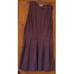 Robe patineuse prune / bordeaux - sans manches - vase - taille pique - entirement double - 100% ...